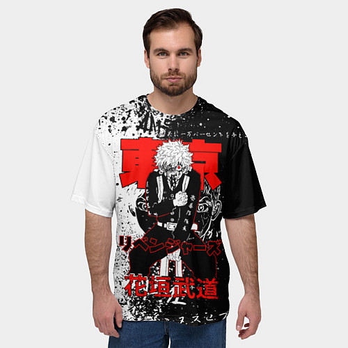 Мужская футболка оверсайз Такемичи ханагаки из токийских мстителей / 3D-принт – фото 3
