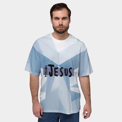 Мужская футболка оверсайз Personal Jesus by Depeche Mode / 3D-принт – фото 3