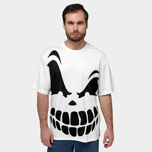 Мужская футболка оверсайз The ghost is smiling / 3D-принт – фото 3
