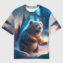 Футболка оверсайз мужская Полярный мишка, цвет: 3D-принт