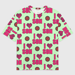 Футболка оверсайз мужская Я люблю сына, цвет: 3D-принт