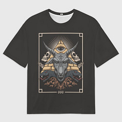 Футболка оверсайз мужская Бафомет 666, цвет: 3D-принт