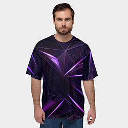 Футболка оверсайз мужская Фиолетовый хрусталь, цвет: 3D-принт — фото 2