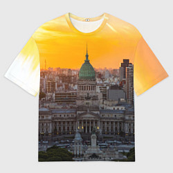 Футболка оверсайз мужская Буэнос-Айрес, цвет: 3D-принт