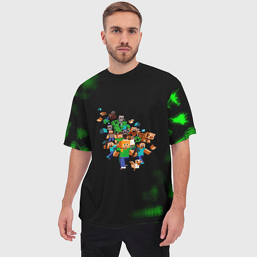Мужская футболка оверсайз Minecraft gamer / 3D-принт – фото 3