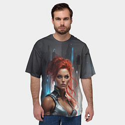 Футболка оверсайз мужская Рыжая валькирия, цвет: 3D-принт — фото 2