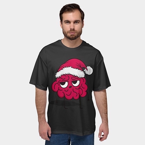 Мужская футболка оверсайз Мозги замерзли / 3D-принт – фото 3
