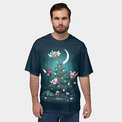 Футболка оверсайз мужская Рождественская сказка, цвет: 3D-принт — фото 2