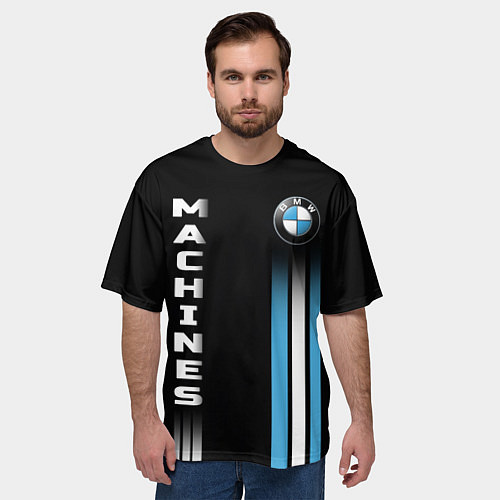 Мужская футболка оверсайз BMW Premium / 3D-принт – фото 3