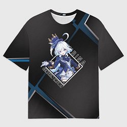 Футболка оверсайз мужская Фурина в ромбе, цвет: 3D-принт