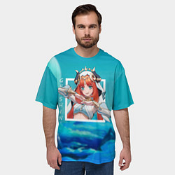 Футболка оверсайз мужская Нилу танцовщица, цвет: 3D-принт — фото 2