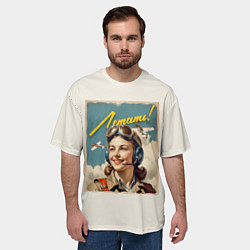 Футболка оверсайз мужская Летать всегда, цвет: 3D-принт — фото 2