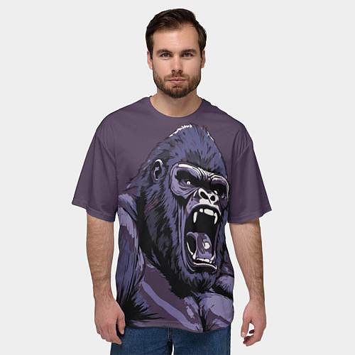 Мужская футболка оверсайз Lord of the Jungle / 3D-принт – фото 3