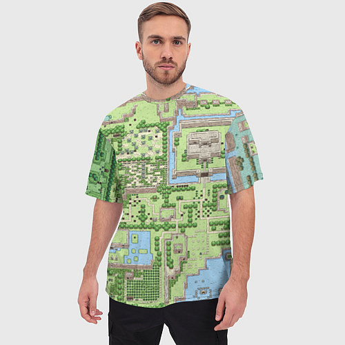 Мужская футболка оверсайз Zelda: карта / 3D-принт – фото 3