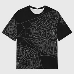 Мужская футболка оверсайз Spider паутина