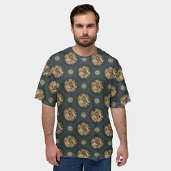 Футболка оверсайз мужская Дракон - паттерн, цвет: 3D-принт — фото 2