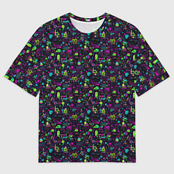 Футболка оверсайз мужская Принт в стиле киберпанк, цвет: 3D-принт