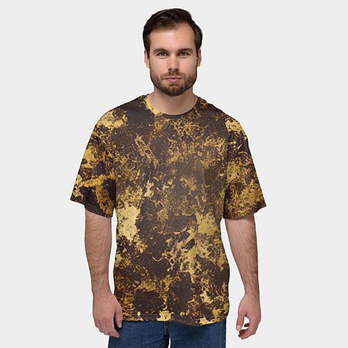 Мужская футболка оверсайз Золотые руины / 3D-принт – фото 3