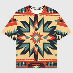 Мужская футболка оверсайз Орнамент в стиле американских индейцев