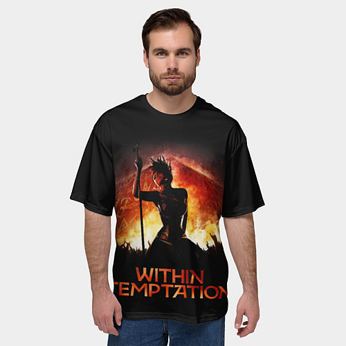 Мужская футболка оверсайз Within Temptation Sharon / 3D-принт – фото 3