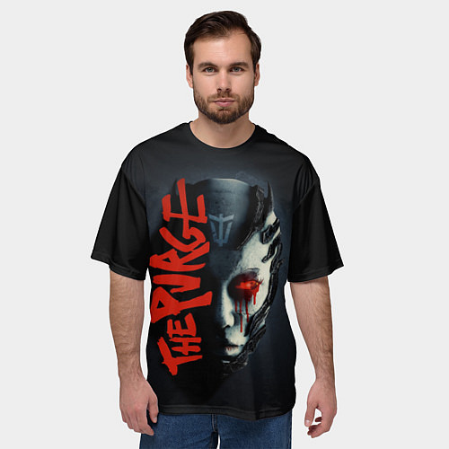 Мужская футболка оверсайз The purge Within Temptation / 3D-принт – фото 3