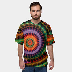 Футболка оверсайз мужская Фрактальная абстракция, цвет: 3D-принт — фото 2