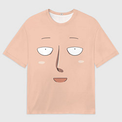 Футболка оверсайз мужская Ван панч мен улыбочка Сайтама, цвет: 3D-принт