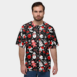 Футболка оверсайз мужская Кавайные чудаки, цвет: 3D-принт — фото 2