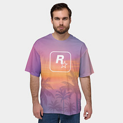 Футболка оверсайз мужская GTA 6 - first art, цвет: 3D-принт — фото 2