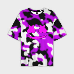 Футболка оверсайз мужская Marshmello camo, цвет: 3D-принт