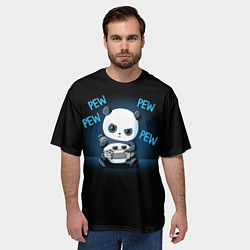Футболка оверсайз мужская Panda gamer, цвет: 3D-принт — фото 2