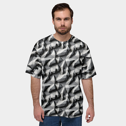 Мужская футболка оверсайз Камни / 3D-принт – фото 3