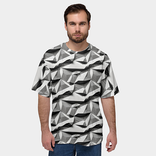 Мужская футболка оверсайз Камни / 3D-принт – фото 3