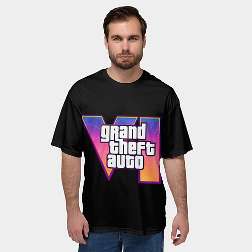 Мужская футболка оверсайз Grand Theft Auto 6 / 3D-принт – фото 3