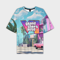 Футболка оверсайз мужская GTA 6 Vice city, цвет: 3D-принт