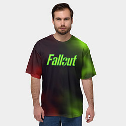 Футболка оверсайз мужская Fallout fire gradient, цвет: 3D-принт — фото 2
