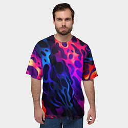 Футболка оверсайз мужская Камуфляж из ярких красок, цвет: 3D-принт — фото 2