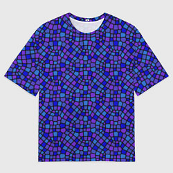 Футболка оверсайз мужская Паттерн витражной мозаики, цвет: 3D-принт