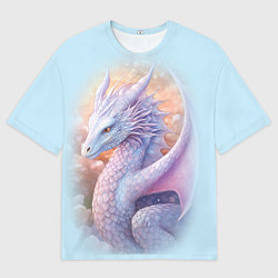 Футболка оверсайз мужская Фэнтази дракон 2024, цвет: 3D-принт