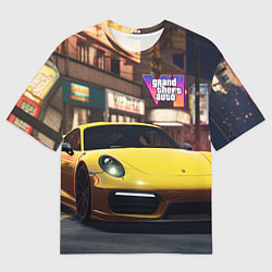 Футболка оверсайз мужская GTA 6 porshe, цвет: 3D-принт