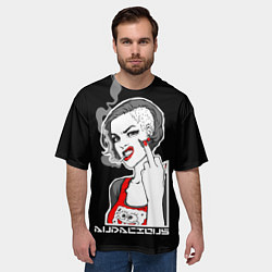 Футболка оверсайз мужская Дерзкая девица всех посылает, цвет: 3D-принт — фото 2