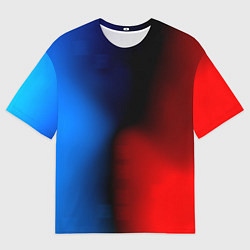 Футболка оверсайз мужская Неоновый градиент краски, цвет: 3D-принт
