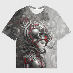 Футболка оверсайз мужская Кибернетический андроид, цвет: 3D-принт