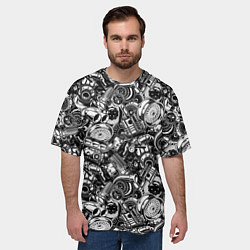 Футболка оверсайз мужская Автотюнинг - запчасти, цвет: 3D-принт — фото 2