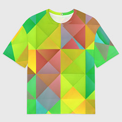 Мужская футболка оверсайз Разноцветные фигуры