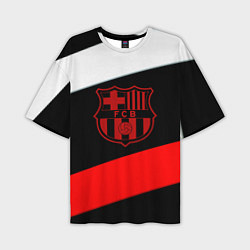 Футболка оверсайз мужская Barcelona stripes sport, цвет: 3D-принт
