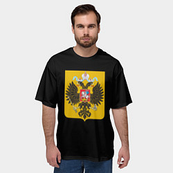 Футболка оверсайз мужская Патриотическая символика герб России, цвет: 3D-принт — фото 2