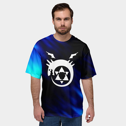 Мужская футболка оверсайз Fullmetal Alchemist soul / 3D-принт – фото 3