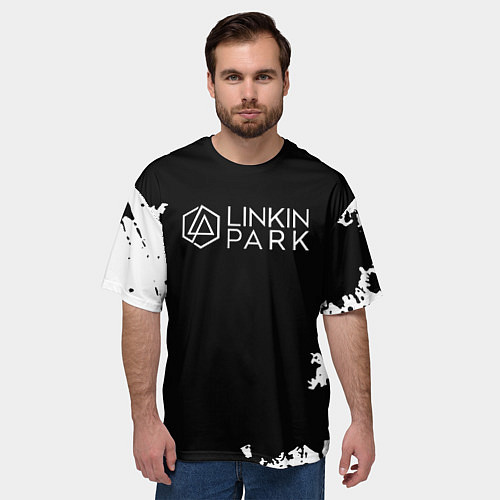 Мужская футболка оверсайз Linkin Park рок бенд / 3D-принт – фото 3