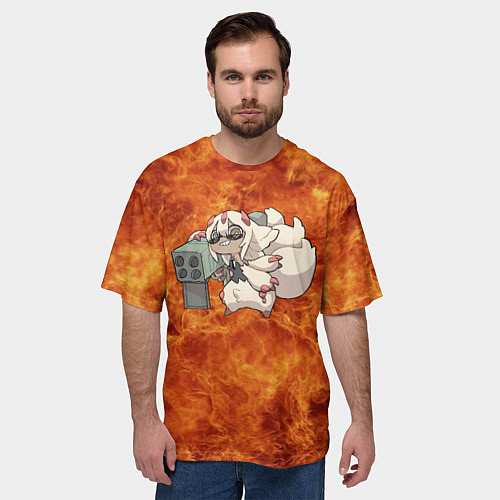 Мужская футболка оверсайз Взрывоопасная Фапута / 3D-принт – фото 3